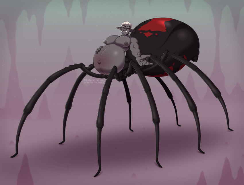 ambiguous_gender andromorph animal_humanoid arachnid arachnid_humanoid arachnid_taur araneomorph arthropod arthropod_humanoid arthropod_taur beckoning belly big_belly big_nipples big_pecs black_widow_spider cave claws dark_eyes drider dungeons_and_dragons fangs frankly-art gesture hair hasbro humanoid humanoid_taur intersex looking_at_viewer male moobs muscular muscular_male nails navel nipples nude pecs pregnant pregnant_male slightly_chubby solo spider spider_humanoid spider_taur stalactite stalagmite taur teeth theridiid white_hair widow_spider wizards_of_the_coast