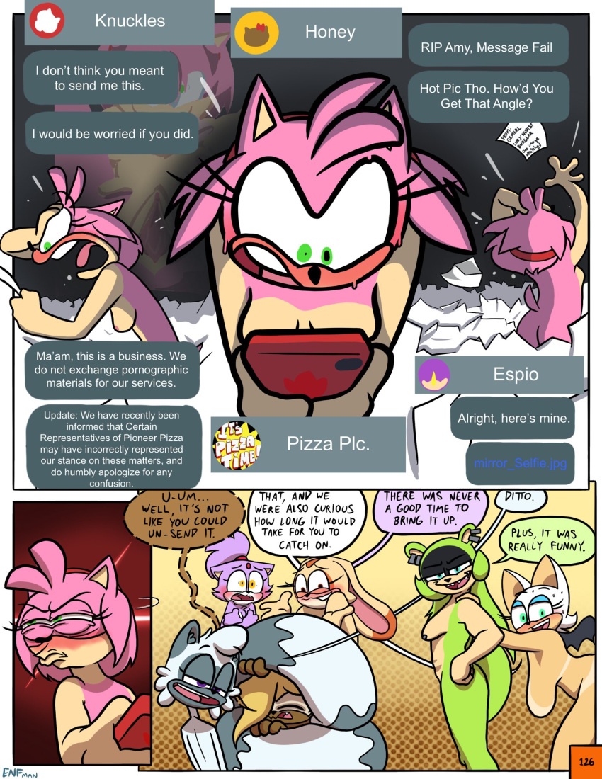 afrosoricid amy_rose anthro bat blaze_the_cat blush breasts butt canid canine canis cellphone cream_the_rabbit dialogue domestic_cat eulipotyphlan felid feline felis female group hedgehog hi_res idw_publishing lagomorph lemur leporid mammal nude phone primate rabbit rouge_the_bat sega sonic_the_hedgehog_(comics) sonic_the_hedgehog_(idw) sonic_the_hedgehog_(series) speech_bubble strepsirrhine surge_the_tenrec tangle_the_lemur tenrec text_box text_message theenfman whisper_the_wolf wolf