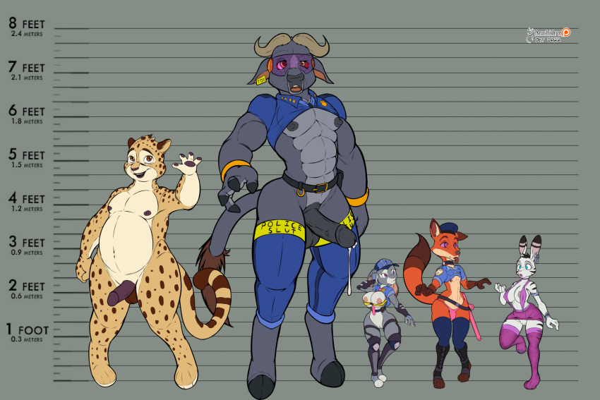 &lt;3 &lt;3_eyes ahegao anthro arashidrgn benjamin_clawhauser bovid bovine breasts canid canine cape_buffalo cheetah chief_bogo crossgender disney ear_piercing felid feline female fox genitals group hi_res hypnosis hypnotic_visor intelligence_loss jack_savage judy_hopps lagomorph leporid lineup looking_pleasured male mammal measurements mind_control nick_wilde nipples nude penis piercing pussy rabbit zootopia