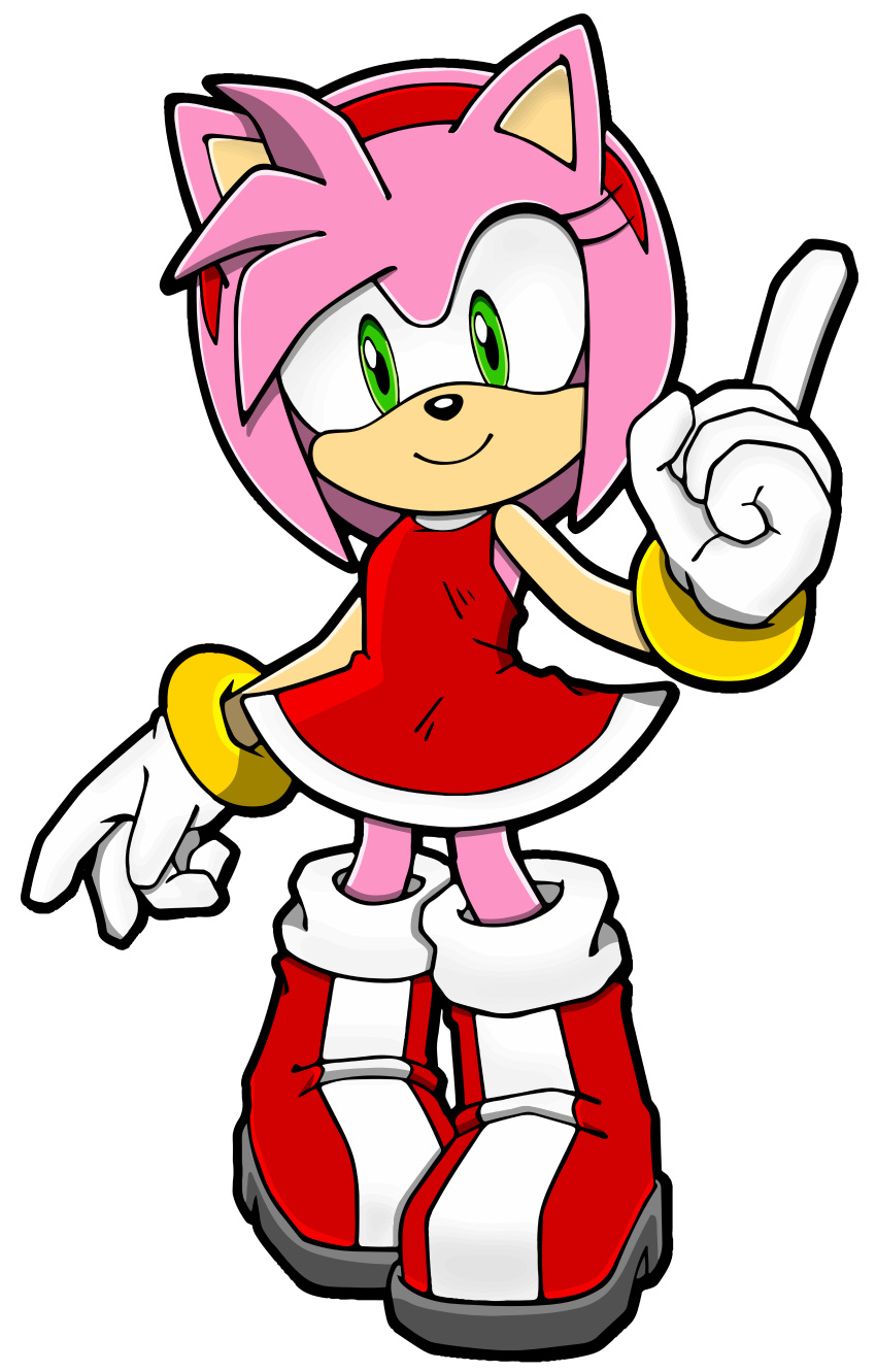 absurd_res alpha_channel amy_rose anonymous_artist anthro clothing dress eulipotyphlan female green_eyes hedgehog hi_res mammal red_clothing red_dress sega simple_background sonic_the_hedgehog_(series) transparent_background