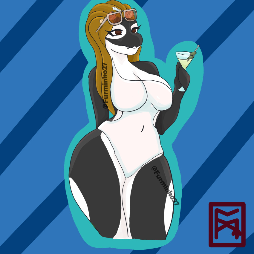 absurd_res alcohol animal_humanoid anthro beverage bikini cetacean cetacean_humanoid clothing cocktail dolphin fan_character female furminko27 hi_res humanoid invalid_tag killerwhale mammal marine marine_humanoid martini oceanic_dolphin orca orca_humanoid orcagirl pinniped sea seagirl seal solo summer swimwear toothed_whale water