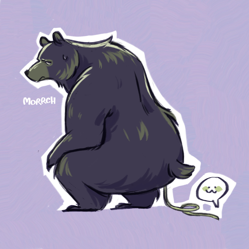 bear bodily_fluids feral friends hi_res mammal morrch parasite silly tapeworm