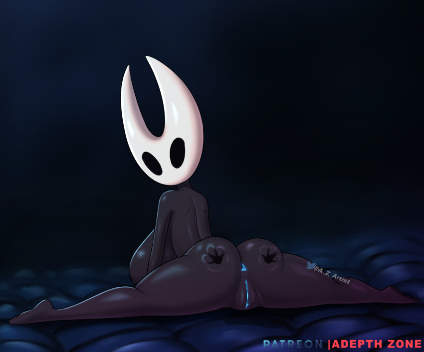 a_z_artist anthro anus arachnid areola arthropod back_muscles big_breasts big_butt black_areola black_body black_eyes blue_anus blue_pussy breasts butt butt_grab butt_squish female flexible genitals hand_on_butt hi_res hollow_knight hornet_(hollow_knight) huge_breasts huge_butt huge_thighs hyper hyper_breasts invisible_partner looking_back nipples non-mammal_breasts non-mammal_nipples presenting presenting_anus presenting_pussy pussy rear_view side_boob small_waist spider splits spread_legs spreading squish team_cherry thick_thighs
