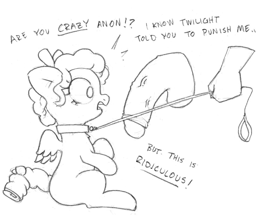 cozy_glow_(mlp) disembodied_hand disembodied_penis duo equid equine female feral friendship_is_magic genitals hasbro horse hyper kumakum leash male male/female mammal my_little_pony penis size_difference sketch text