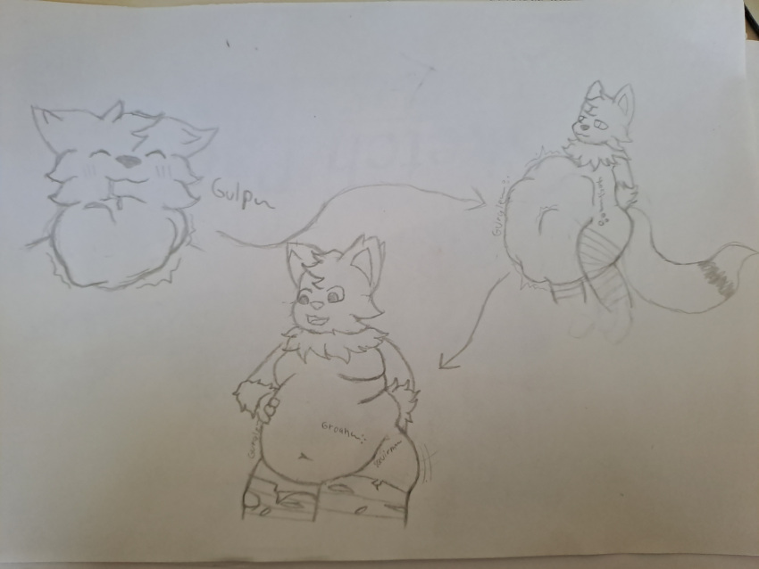absurd_res anthro big_butt butt canid canine chubby_male fox hi_res male mammal tom_chris(tomchris01) tomchris01 vore