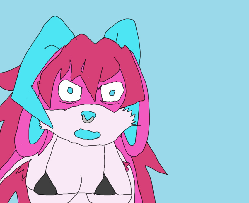 2022 absurd_res anthro armpit_hair bangs bikini bikini_top blue_body blue_ears blue_eyes blue_fur blue_horn blue_mouth blue_nose body_hair bovid breasts caprine caprine_demon ciena_celle cleavage clothed clothing curved_horn dangerouszombae demon facial_piercing female front_view fur goat goat_demon hair half-length_portrait hi_res horn humor long_ears long_hair long_horn mammal meme nose_piercing nose_ring parody piercing pink_body pink_ears pink_fur portrait reaction_image red_body red_fur red_hair ring_piercing septum_piercing septum_ring shitpost shocked_expression simple_background solo swimwear tails_gets_trolled white_body white_breasts white_fur