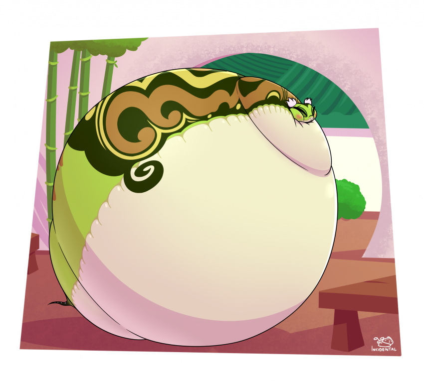 dreamworks female feral hi_res incidental_(artist) kung_fu_panda master_viper reptile round_body scalie snake solo spherical_inflation viper