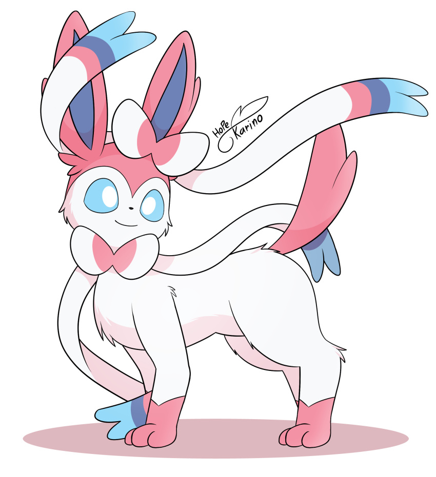 eeveelution feral generation_6_pokemon hi_res male nintendo pokemon pokemon_(species) solo sylveon thelasthope