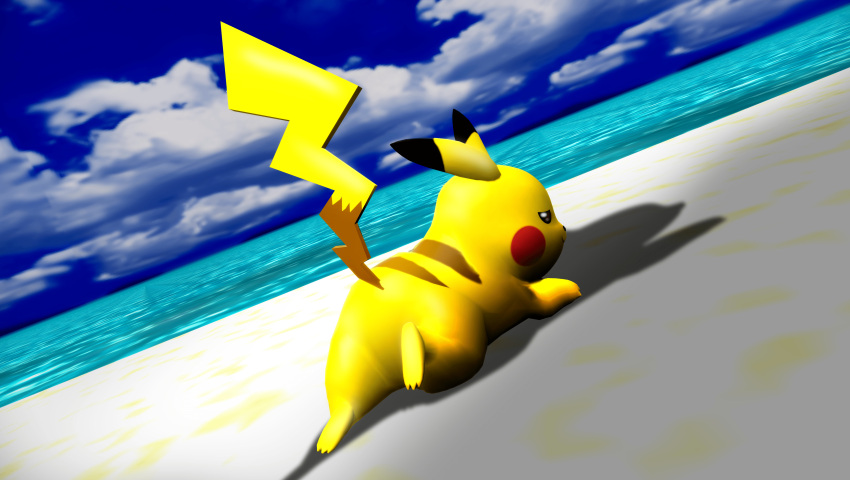 absurd_res feet generation_1_pokemon hi_res laid_down looking_back male mr._whiskas nintendo pikachu pokemon pokemon_(species) raised_tail tail