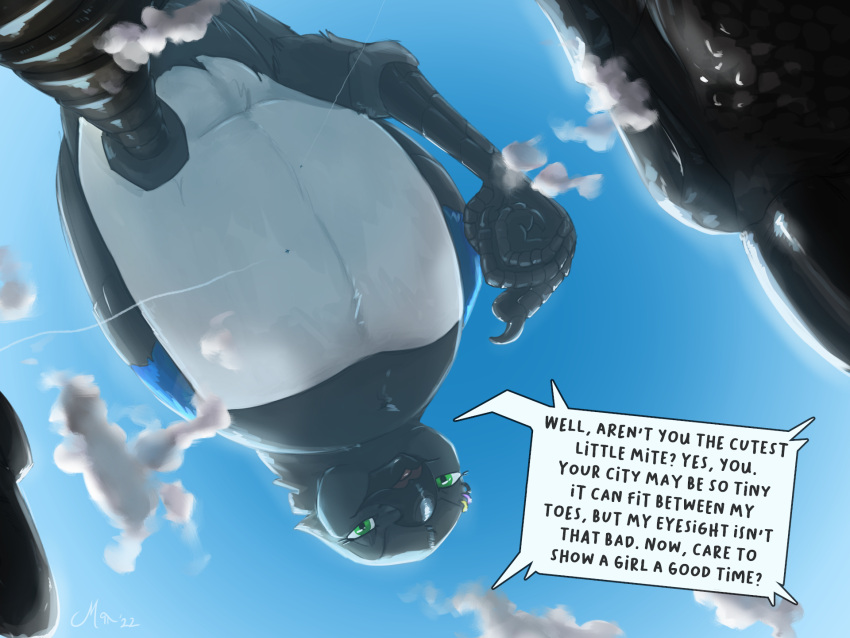 2022 4:3 accessory aircraft airplane ambiguous_gender avian between_toes bird bottom_view cloud corvid dialogue english_text feet feral gesture hi_res lgbt_pride looking_at_another looking_at_viewer looking_down looking_down_at_viewer low-angle_view macro mag_(magpi) magpi magpie_(corvid) male nonbinary_(lore) nonbinary_pride_colors oscine passerine piercing pointing pointing_down pride_color_accessory pride_color_piercing pride_colors solo speech_bubble talons text toes worm's-eye_view