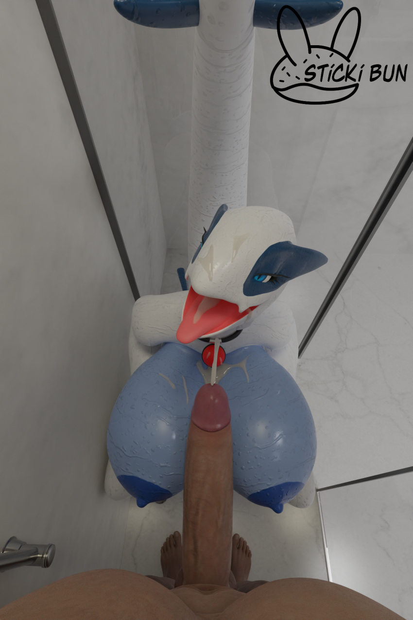 2022 3d_(artwork) anthro areola avian balls big_breasts bodily_fluids breasts collar cum cum_in_mouth cum_inside cum_on_face cumshot detailed_background digital_media_(artwork) duo ejaculation erection eye_contact female first_person_view generation_2_pokemon genital_fluids genitals hi_res huge_breasts human humanoid_genitalia humanoid_penis interspecies legendary_pokemon looking_at_another looking_at_viewer looking_up lugia male male/female mammal nintendo nipples nude open_mouth orgasm penis pokemon pokemon_(species) pokemorph presenting reptile scalie sex shower shower_sex smile standing sticki_bun thick_thighs tongue water wet yugia_(evov1) yuki_(evov1)