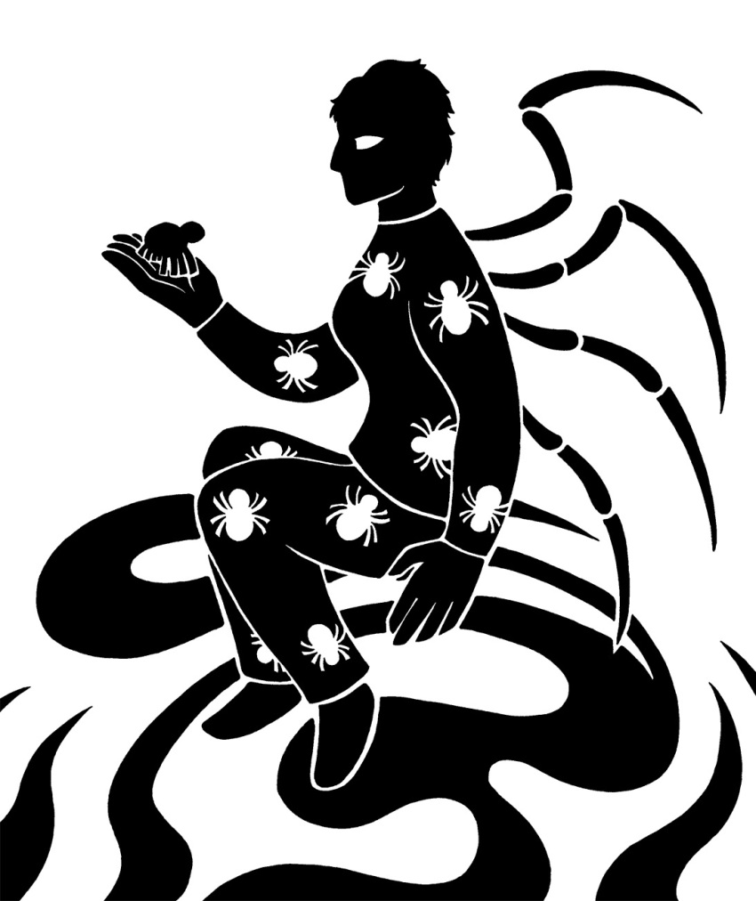 2015 5_fingers 8_limbs ambiguous_gender animal_humanoid arachnid arachnid_humanoid arthropod arthropod_humanoid biped black_and_white breasts colony digital_drawing_(artwork) digital_media_(artwork) female feral fingers group hair hi_res holding_feral humanoid humanoid_focus monochrome restricted_palette scp-2269-1 scp_foundation silhouette simple_background spider spider_humanoid spider_legs sunnyclockwork swarm white_background