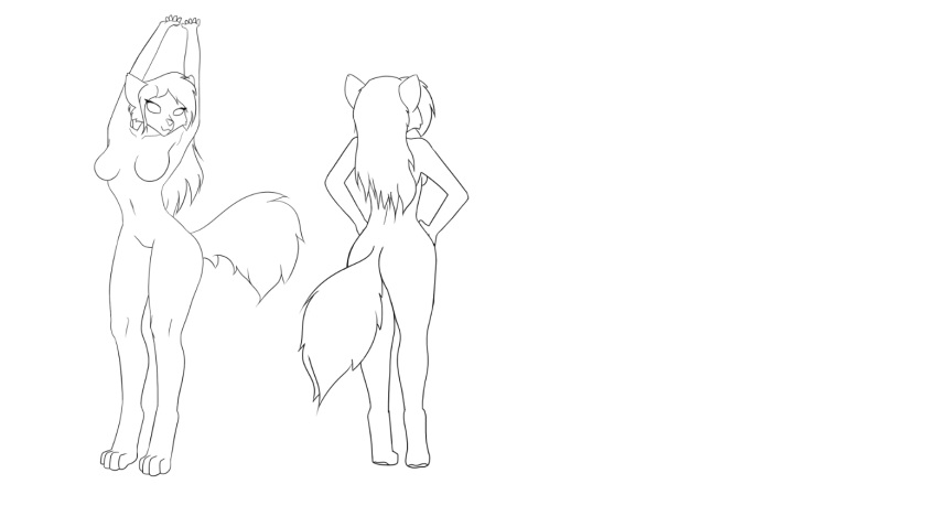 anthro arctic_fox canid canine codlad female fox humanoid june_(timmy_rap_1o1) mammal model_sheet solo unfinished