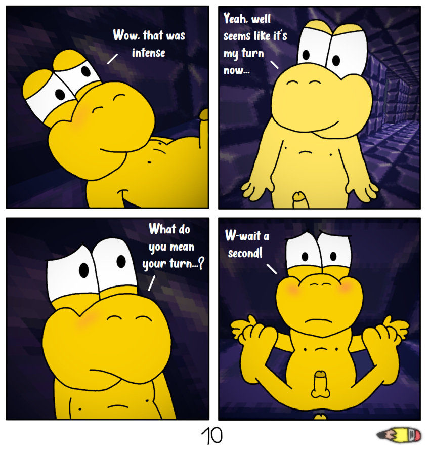 anthro comic duo hi_res koopa koopa_troopa male male/male mario_bros naughty nintendo nude position reptile scalie sex sherrymedia teasing turtle