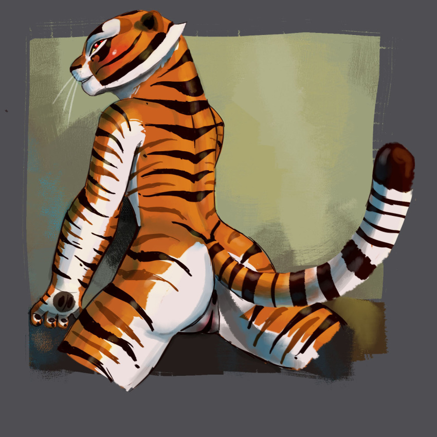 dreamworks felid female feral hi_res kung_fu_panda mammal master_tigress nude pantherine solo tiger