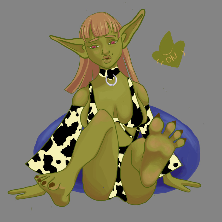 &lt;3 &lt;3_eyes 4_toes absurd_res barefoot big_breasts breasts butt claws clothed clothing countershading digital_media_(artwork) feet female fingers foot_focus goblin goblinmodeon green_body green_skin hair hi_res huge_breasts humanoid humanoid_feet humanoid_pointy_ears lips long_hair looking_at_viewer not_furry not_furry_focus open_mouth plantigrade seductive shaded signature simple_background soles solo solo_focus thick_lips thick_thighs tight_clothing toes