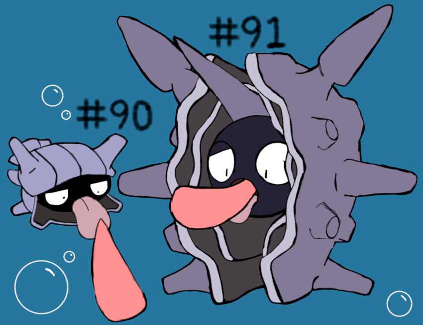 ambiguous_gender cloyster digital_media_(artwork) feral generation_1_pokemon genitals hashtag id_number male nintendo number open_mouth oral penis pokemon pokemon_(species) secretsableye shellder tongue tongue_out