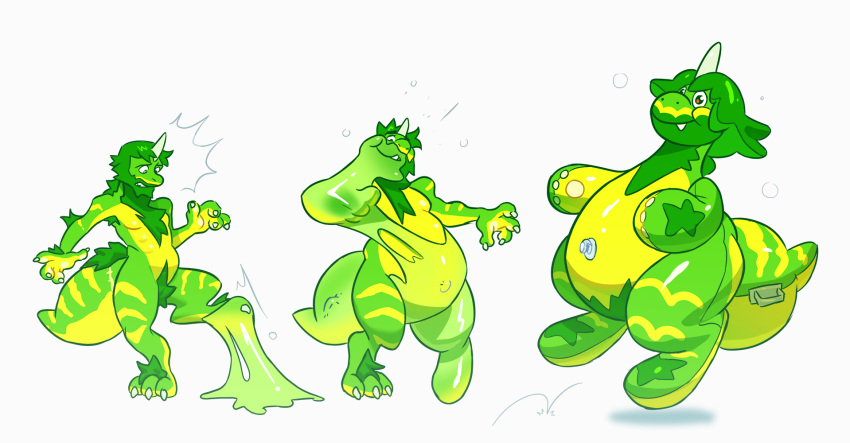 ambiguous_gender animate_inanimate anthro chunkowitz ddsn distressed gecko goo_transformation hi_res inflatable living_inflatable lizard pool_toy pooltoy_transformation reptile scalie slime solo transformation xanthias_akrid
