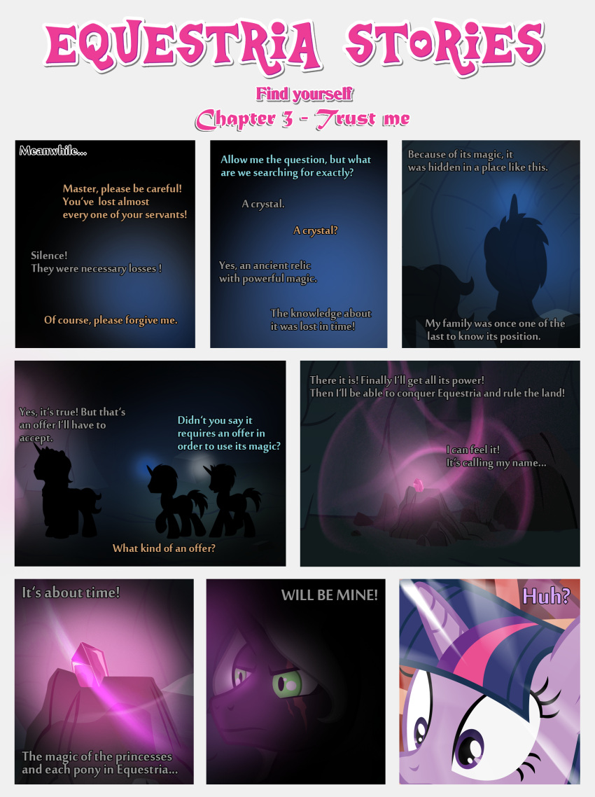 absurd_res bangs black_background equid equine estories eye_scar facial_scar female feral friendship_is_magic group hasbro hi_res horn male mammal my_little_pony no_cutiemark pink_crystals rock scar simple_background twilight_sparkle_(mlp) unicorn wide_eyed