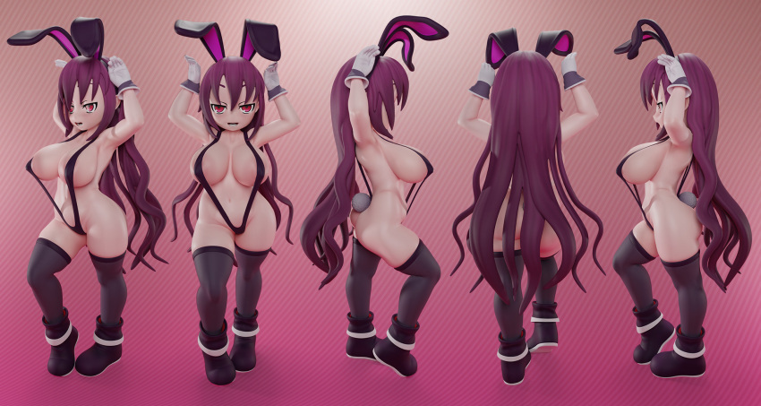 3d 3d_custom_girl animal_ears breasts covered_nipples figure henrietta_(zankuro) highres kitno large_breasts rabbit rabbit_ears zbrush_(medium)