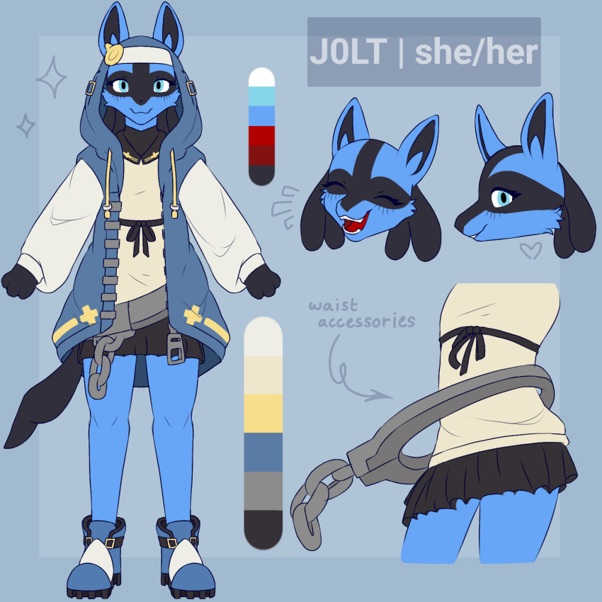 anthro ariixon bridget_(guilty_gear) female generation_4_pokemon hi_res j0lt lucario model_sheet nintendo pokemon pokemon_(species)