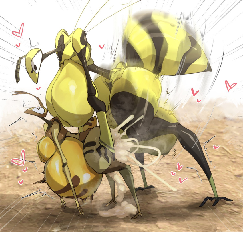 ant anthro arthropod big_breasts bodily_fluids breasts cum cum_inflation duo female genital_fluids herm hi_res honeypot_ant huge_breasts hymenopteran inflation insect intersex intersex/female non-mammal_breasts sinensian wasp