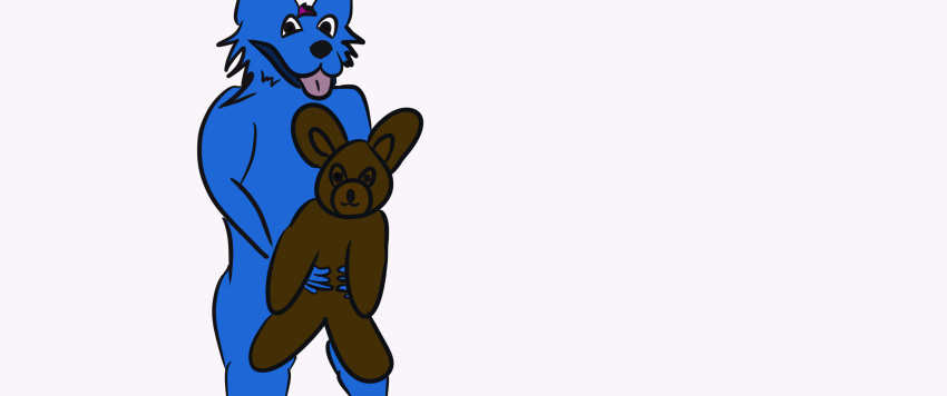 'teddy 2_frame_animation absurd_res animated anthro bear blue bluedog canid canine canis domestic_dog hi_res kitsy male mammal short_playtime solo stuffy