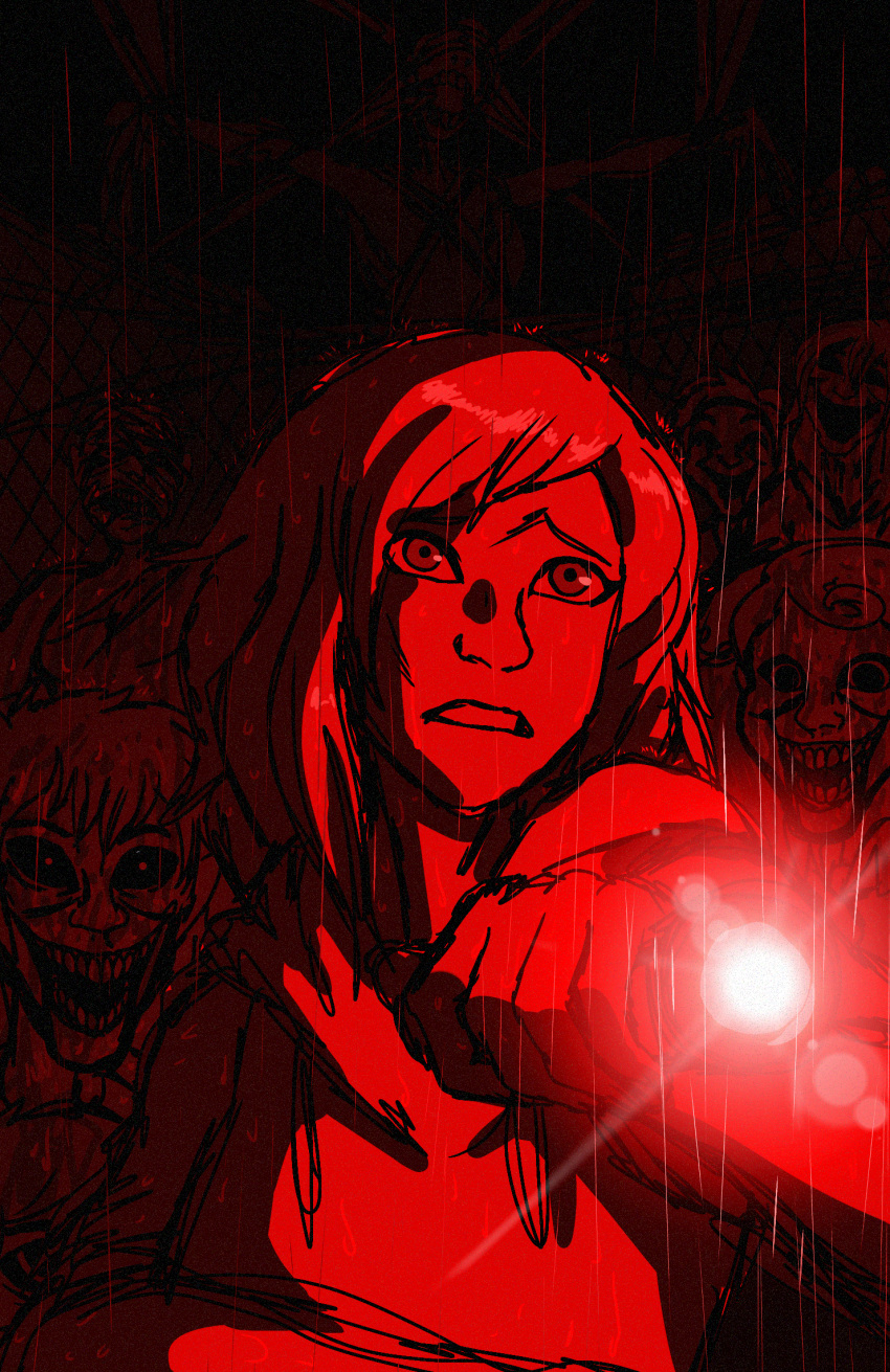 blood blood_on_face blood_splatter bodily_fluids darkness female foot_ninja15 group hi_res horror_(theme) human male mammal raining red_eyes scary scary_monsters scary_smile sketch