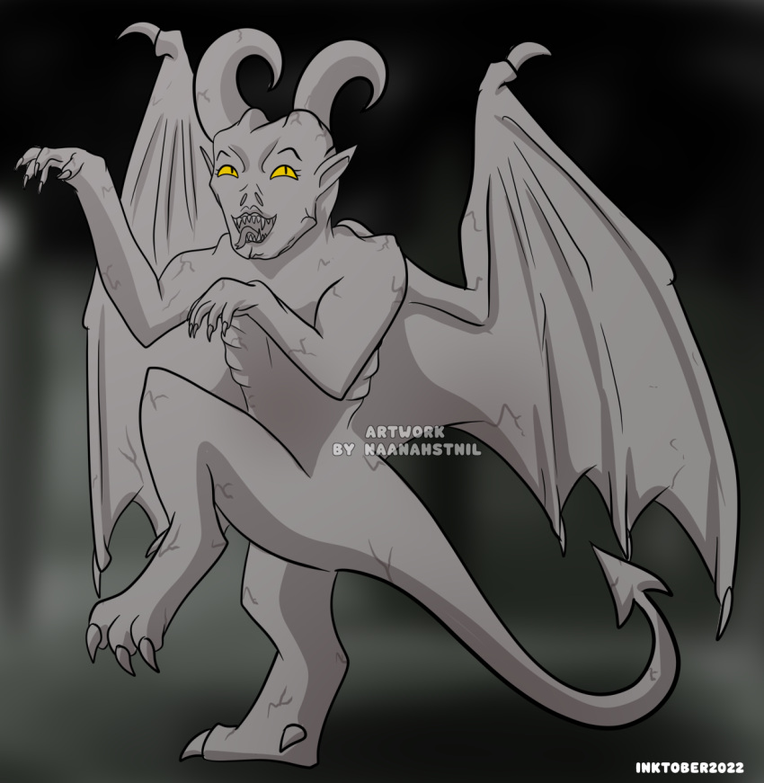 gargoyle hi_res humor inktober invalid_tag meme naana naanashtnil rock shitpost what