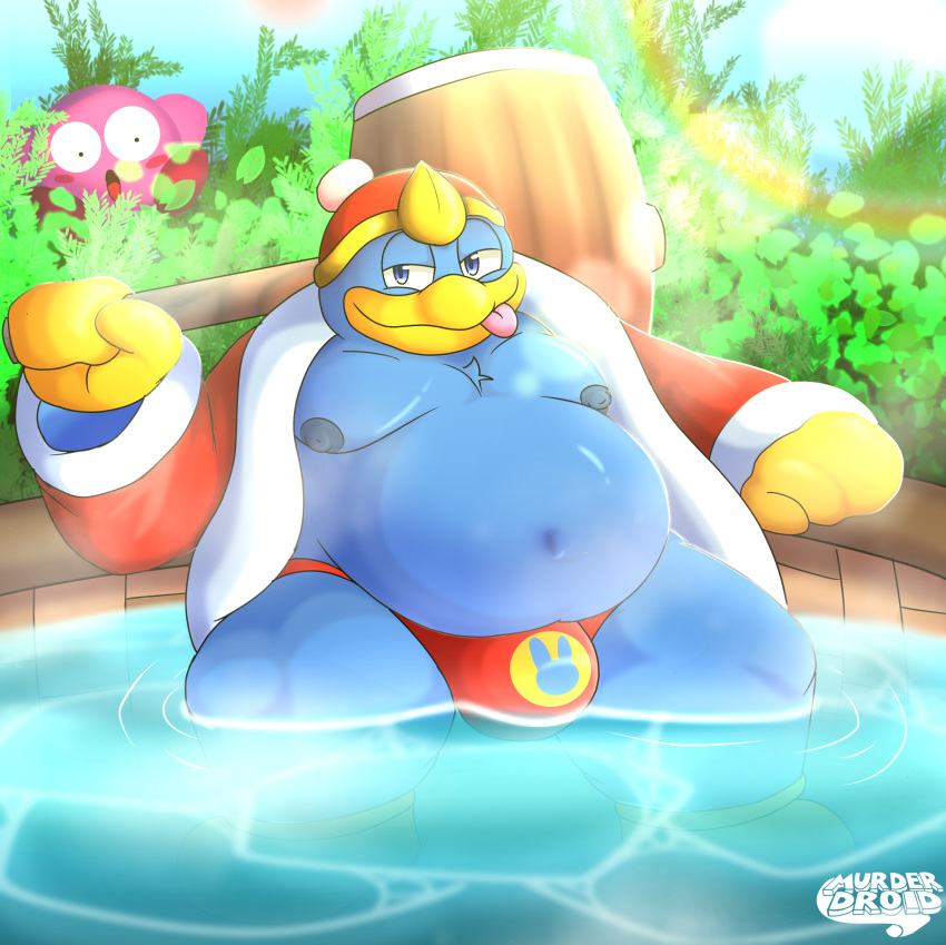 absurd_res anthro big_butt big_penis butt chubby_male duo feral genitals hi_res humanoid king_dedede kirby kirby_(series) male male/male murderdroid_(artist) nintendo penis solo