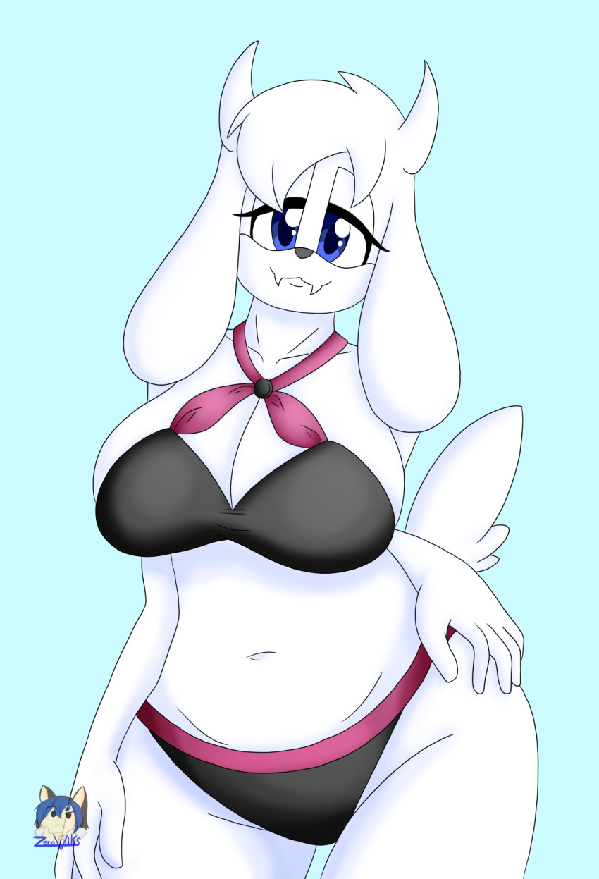 anthro big_breasts boss_monster bovid breasts caprine clothed clothing digital_media_(artwork) female fur goat hi_res horn looking_at_viewer mammal mature_female simple_background solo toriel undertale undertale_(series) white_body white_fur zeroviks_(artist)