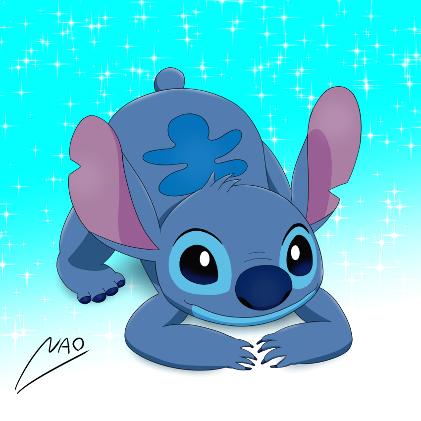 ambiguous_gender disney hi_res jack-o'_pose kitsune_nao lilo_and_stitch pose solo stitch_(lilo_and_stitch)