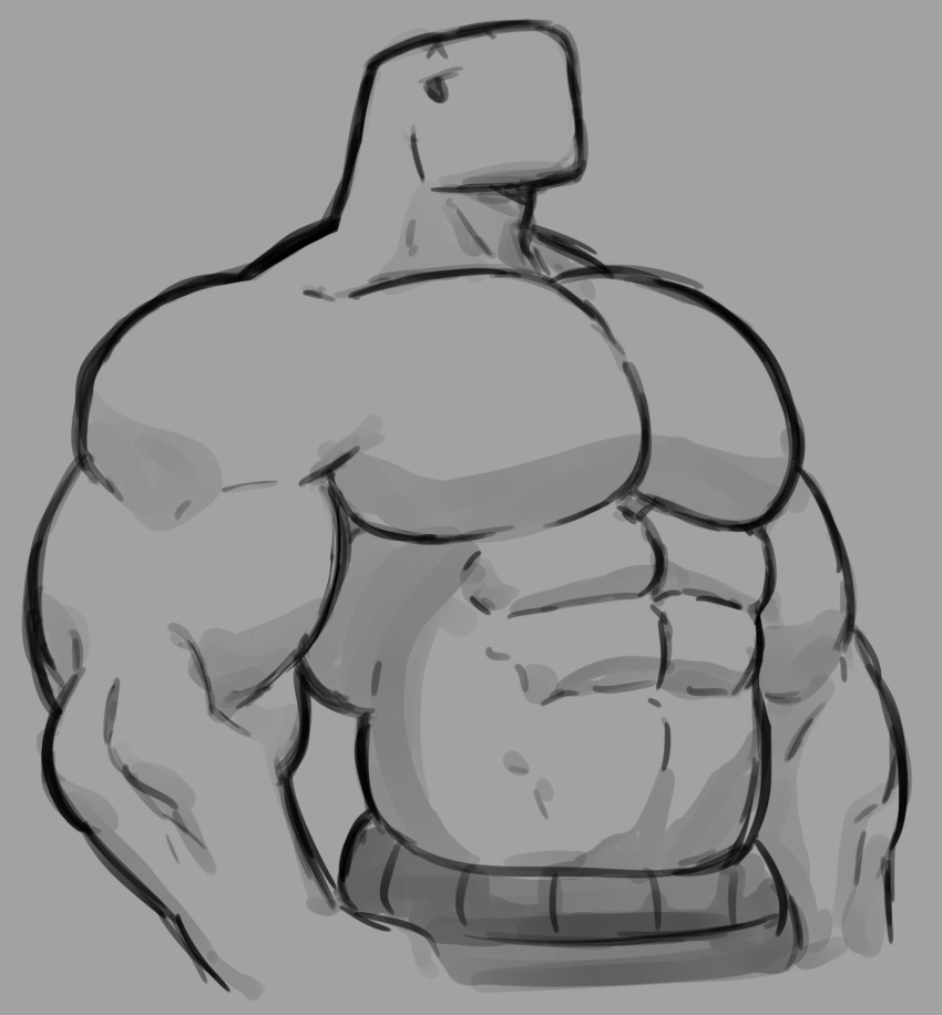 abs anthro big_muscles clothing dinosaur dynogreeno hi_res largo_(dynogreeno) male monochrome muscular muscular_anthro muscular_male reptile scalie shirtless shirtless_male simple_background solo