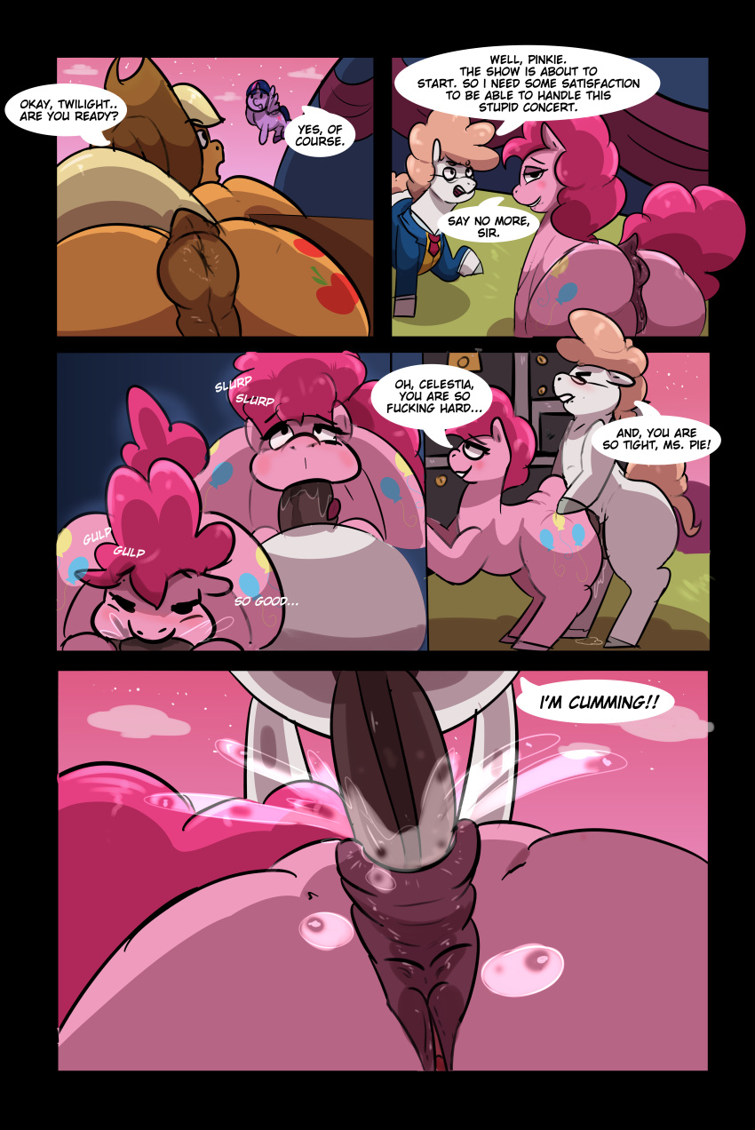 absurd_res anal anal_penetration anus applejack_(mlp) azulejo big_butt butt clothed clothed_feral clothing comic detailed_background dialogue equid equine eyewear female female_penetrated feral feral_on_feral feral_penetrated feral_penetrating feral_penetrating_feral friendship_is_magic genitals glasses hair hasbro hi_res male male/female male_penetrating male_penetrating_female mammal my_little_pony penetration penile penile_penetration penis penis_in_ass pussy sex svengallop_(mlp) twilight_sparkle_(mlp)