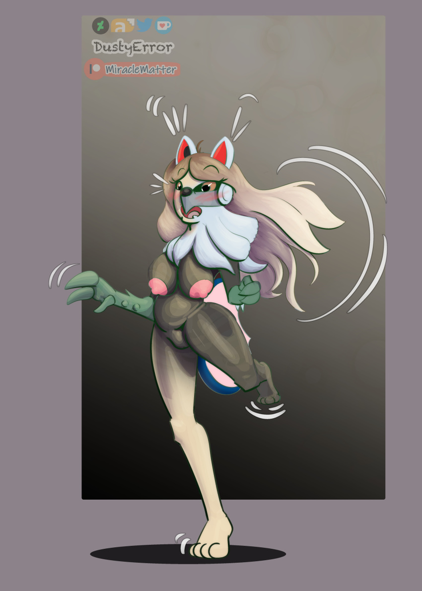 absurd_res breasts canid canine canis domestic_dog dustyerror female generation_7_pokemon hi_res legendary_pokemon mammal nintendo pokemon pokemon_(species) silvally solo thick transformation wide_hips wolf