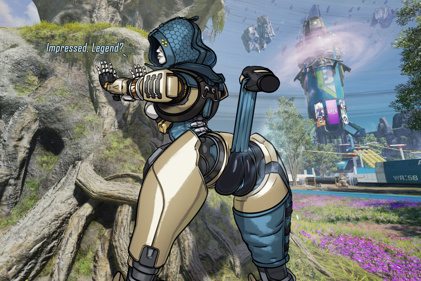 android apex_legends ash_(titanfall) bent_over borisalien breasts butt disembodied_hand female genitals hi_res hood humanoid machine plump_labia presenting presenting_hindquarters presenting_pussy pussy robot robot_humanoid small_breasts solo titanfall wide_hips