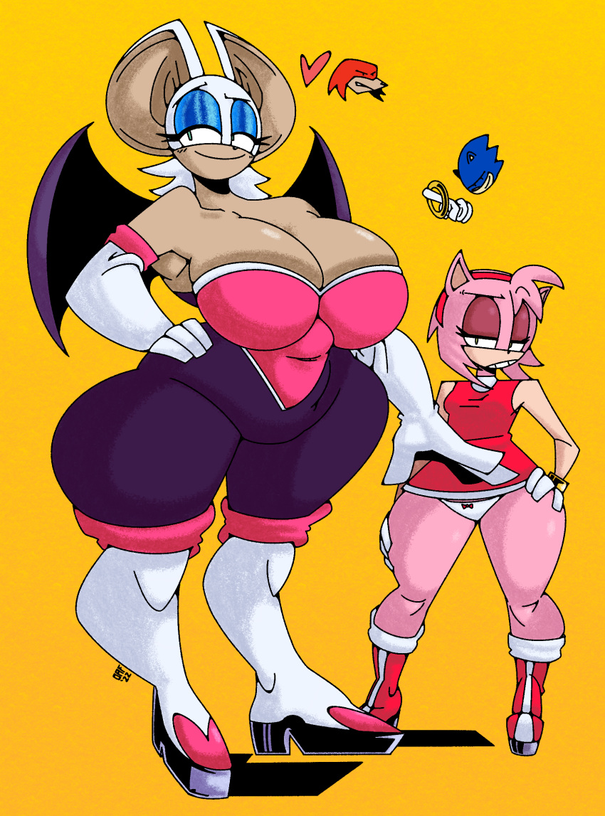 &lt;3 2022 accessory actioncoaster alpha_channel amy_rose anthro armor armwear bat bat_wings big_breasts big_ears big_wings black_eyebrows black_eyelashes black_nose blue_body blue_eyeshadow blue_fur blue_quills blush blush_lines boots bow_panties bracelet breastplate breasts cleavage clenched_teeth closed_smile clothed clothing countershading dress duo echidna elbow_gloves eulipotyphlan eyebrows eyelashes eyeshadow female footwear fur glistening glistening_breasts gloves gold_(metal) gold_bracelet gold_jewelry gold_ring green_eyes hair hand_on_hip handwear head_tuft headband headgear headwear hedgehog hi_res high_boots high_heeled_boots high_heels huge_ears huge_hips jewelry knuckles_the_echidna looking_at_viewer makeup mammal membrane_(anatomy) membranous_wings monotreme mouth_closed multicolored_boots multicolored_clothing multicolored_footwear narrowed_eyes panties pink_body pink_ears pink_fur pink_hair pose purple_clothing purple_eyeshadow purple_wings red_body red_boots red_clothing red_dress red_footwear red_fur red_headband red_headgear red_headwear red_quills ring rouge_the_bat sega short_hair signature simple_background simple_eyes small_breasts smile smirk sonic_the_hedgehog sonic_the_hedgehog_(series) standing tan_arms tan_body tan_countershading tan_inner_ear tan_skin teeth teeth_showing thick_thighs transparent_background tuft two_tone_boots two_tone_clothing two_tone_footwear underwear white_armwear white_body white_boots white_clothing white_ears white_elbow_gloves white_footwear white_fur white_gloves white_hair white_handwear white_panties white_underwear wide_hips wings yellow_background