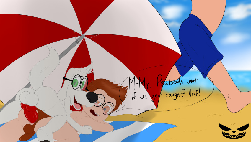 adult_male adult_on_child adult_on_shota adult_on_young age_difference anal animal_genitalia animal_penis anthro anthro_penetrating anthro_penetrating_human anthro_penetrating_male balls beach beach_towel beach_umbrella bestiality blurred_background blush bow_tie canid canine canine_genitalia canine_penis canis clothing domestic_dog duo eyewear father_(lore) father_and_child_(lore) father_and_son_(lore) father_penetrating_son feral from_behind_position genitals glasses green_eyes hi_res human human_on_anthro human_penetrated incest_(lore) interspecies jay_ward_productions looking_back looking_pleasured male male/male male_on_human male_penetrated male_penetrating male_penetrating_human male_penetrating_male mammal mounting mr._peabody mr._peabody_and_sherman older_male on_top open_mouth orange_eyes outdoor_sex outside parent_(lore) parent_and_child_(lore) parent_and_son_(lore) penetration penis pepperbunny questioning raised_tail running sand seaside sex sherman son_(lore) speedo speedo_aside stealth_sex swimming_trunks swimwear tail technical_incest text towel water watermark young