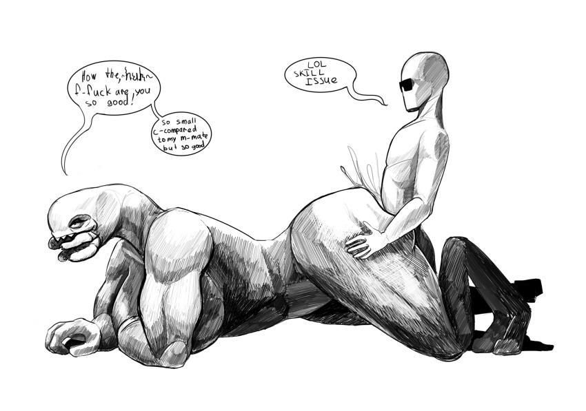 2023 alien all_fours ambiguous_penetration artdemonslair big_breasts black_and_white breasts dialogue doggystyle duo english_text female female_on_human female_penetrated from_behind_position halo_(series) hi_res human human_on_humanoid human_penetrating human_penetrating_humanoid humanoid humanoid_penetrated interspecies larger_female larger_humanoid larger_penetrated male male/female male_on_humanoid male_penetrating male_penetrating_female mammal microsoft monochrome not_furry penetration sangheili sex shaded side_boob side_view size_difference sketch small_dom_big_sub smaller_human smaller_male text xbox_game_studios xenophilia