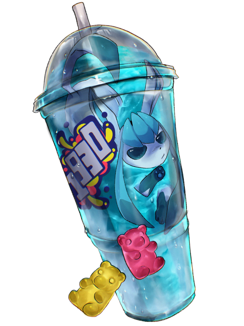 alpha_transparency drink glaceon gummy_bear highres mothman1930 non-web_source pokemon self-upload soda