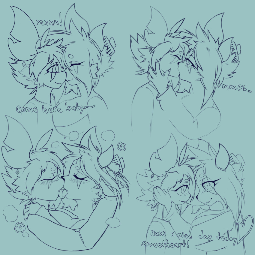 absurd_res anthro blush bodily_fluids borky-draws duo female french_kissing hi_res incest_(lore) kissing male maliqeth mother_(lore) mother_and_child_(lore) mother_and_son_(lore) parent_(lore) parent_and_child_(lore) parent_and_son_(lore) roux saliva saliva_string simple_background sketch_page son_(lore)