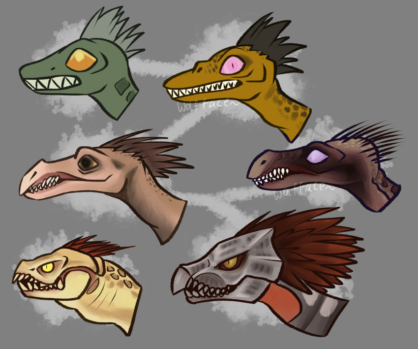 alien ambiguous_gender anthro avian avian_caruncle beak brown_body brown_feather_hair brown_feathers brown_quills brown_skin colored fangs feather_hair feathers grey_background grey_body grey_quills grey_skin group halo_(series) head_crest headshot_portrait ibie'shan kig-yar looking_at_viewer male_(lore) microsoft model_sheet portrait pseudo_hair pupils purple_eyes quill_hair red_neck ruuhtian_(kig-yar) scales scalie sharp_teeth simple_background slit_pupils t'vaoan tan_body tan_scales tan_skin teeth wolfface2 xbox_game_studios yellow_body yellow_eyes yellow_skin