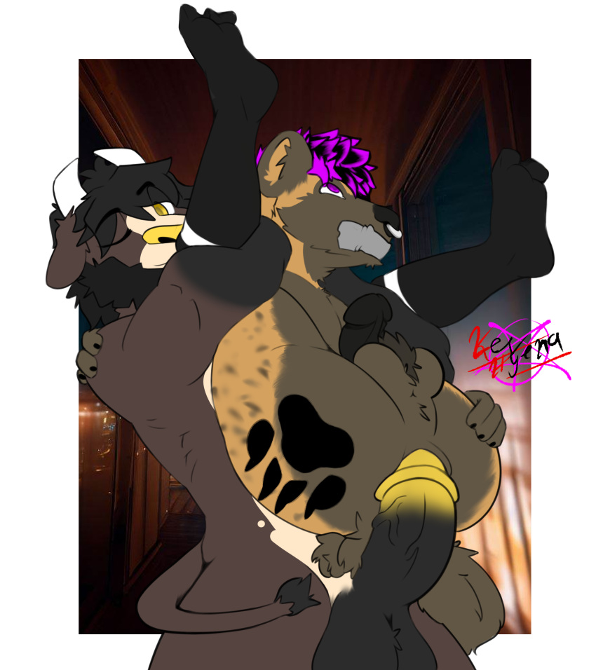 absurd_res duo furry hi_res hyena kev_hyena male male/male mammal nsfw