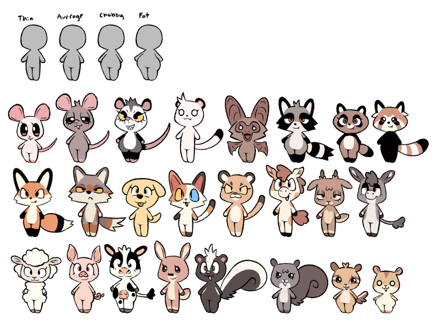 ailurid ambiguous_gender anthro asinus bat bovid bovine canid canine canis caprine cattle chipmunk concept_art cougar cricetid deer didelphid domestic_cat domestic_dog domestic_pig donkey equid equine felid feline felis female fox goat ground_squirrel group hamster hi_res horse labbit1337 male mammal marsupial mephitid model_sheet mouse murid murine mustelid musteline procyonid raccoon rat red_fox red_panda rodent royal_lingerie sciurid sheep skunk suid suina sus_(pig) tree_squirrel true_musteline virginia_opossum weasel wolf