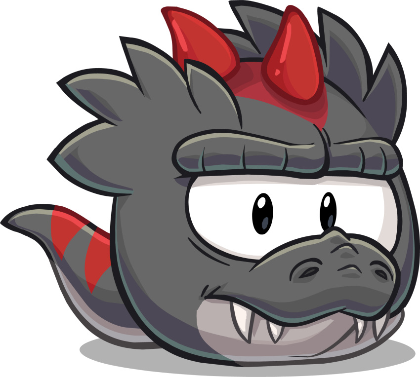 ambiguous_gender club_penguin dinosaur_puffle fangs full-length_portrait hi_res horn looking_at_viewer official_art portrait puffle solo tail teeth unknown_artist