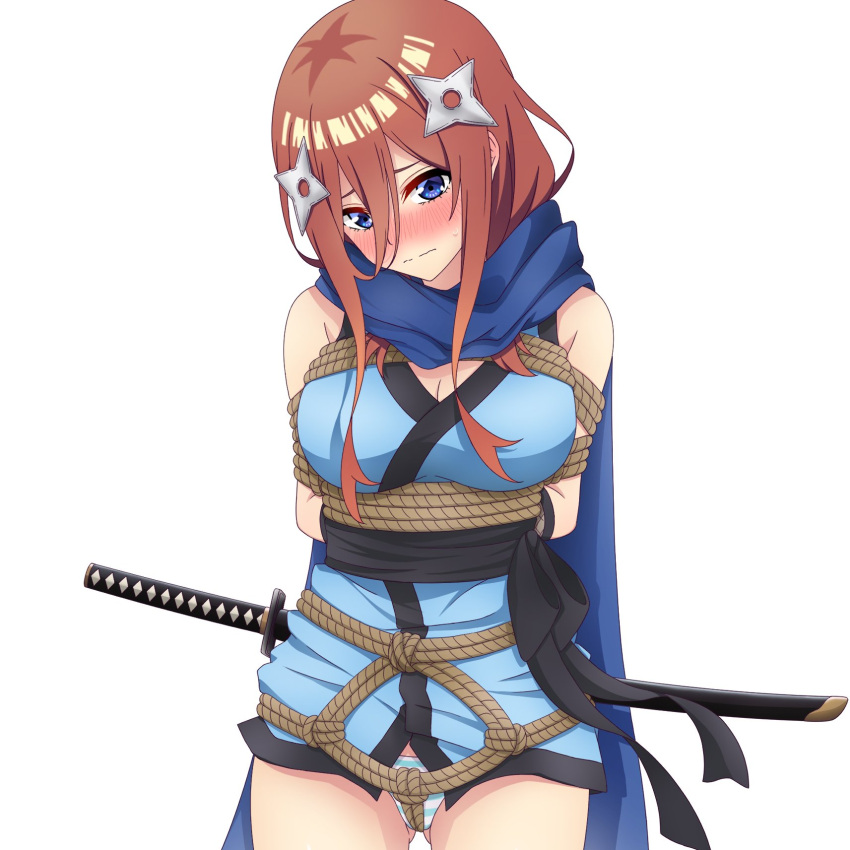 emily0103 go-toubun_no_hanayome highres nakano_miku ninja rope