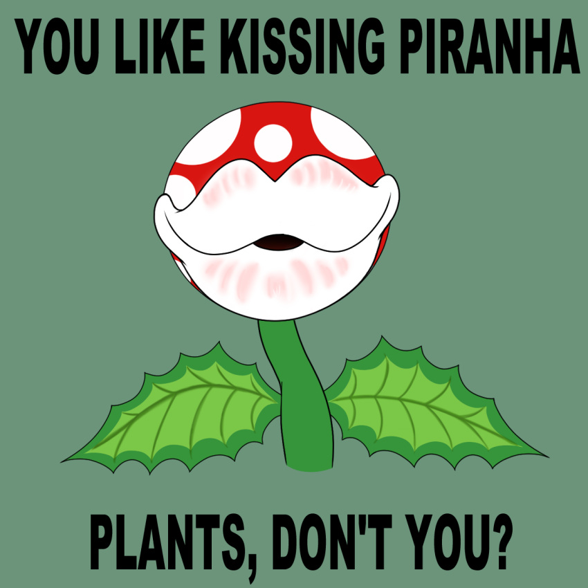 ambiguous_gender boy_kisser_(meme) elemental_creature english_text flora_fauna hi_res lips mario_bros meme nintendo not_furry piranha_plant plant simple_background solo spectrumgiratina text thick_lips why