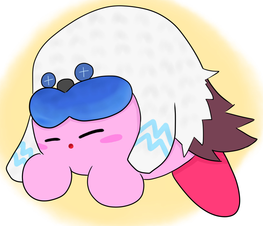 absurdres closed_eyes frosty_ice_kirby highres ice_kirby kirby kirby_(series) kirby_and_the_forgotten_land open_mouth sleeping