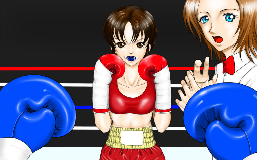 boxer boxing boxing_gloves boxing_ring image_sample pixiv_sample pov santos