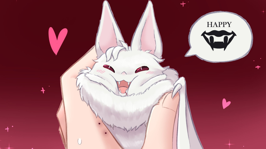 &lt;3 aehakuma astarion_(baldur's_gate) baldur's_gate bat batstarion bite_mark blush fangs feral feralized fur hi_res human leaf-nosed_bat male mammal microbat red_eyes solo teeth vampire_bat white_body white_fur yangochiropteran